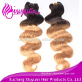 Wholesale virgin sew in human hair weave ombre braiding hair